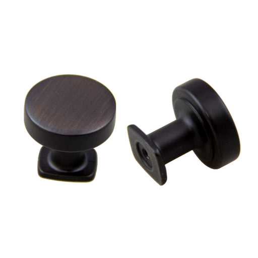 Vail Collection 32mm Round Flat Knob 1-1/4" Oil Brushed Bronze