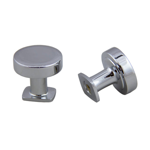 Vail Collection 1-1/4" Round Flat Knob Polished Chrome