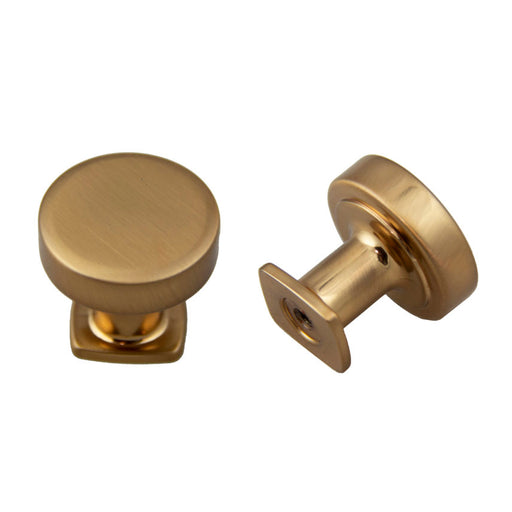 Vail Collection 1-1/4" Round Flat Knob - Rose Gold