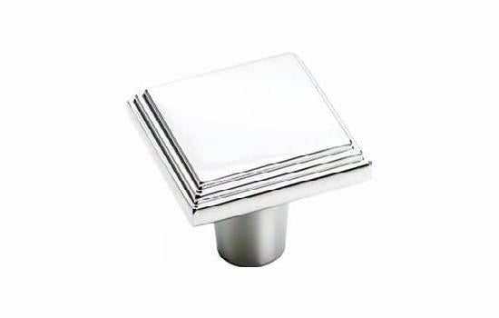 1-1/16" Square Knob Polished Chrome - Manor Collection
