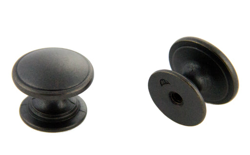 Andrew Claire Collection 1-1/4" Mushroom Knob Weathered Black