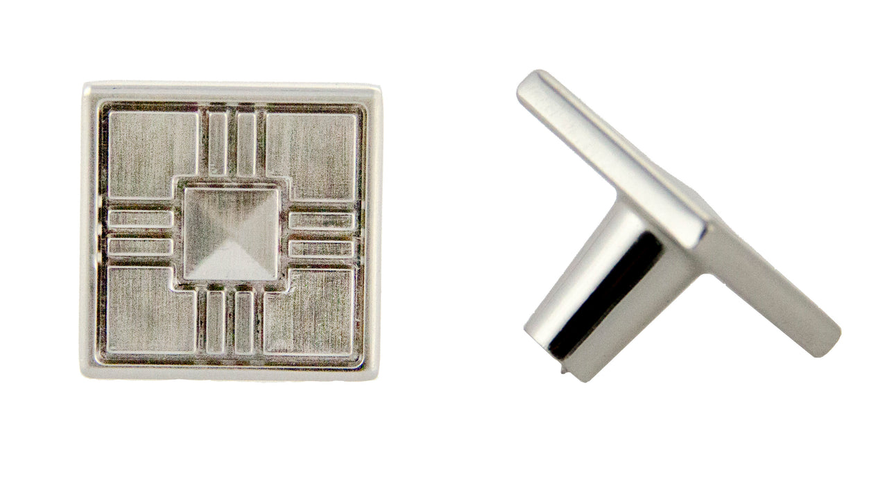 Andrew Claire Collection 1-1/4" Square Knob Satin Nickel