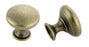 Andrew Claire Collection 1-3/16" Diecast Traditional Round Knob Antique Brass