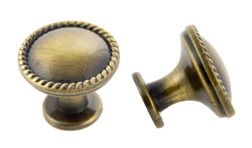 Andrew Claire Collection 30mm Rope Knob Antique Satin Brass (AC-972.ABSB)