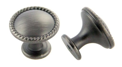 Andrew Claire Collection 30mm Rope Knob Satin Pewter (AC-972.APH)